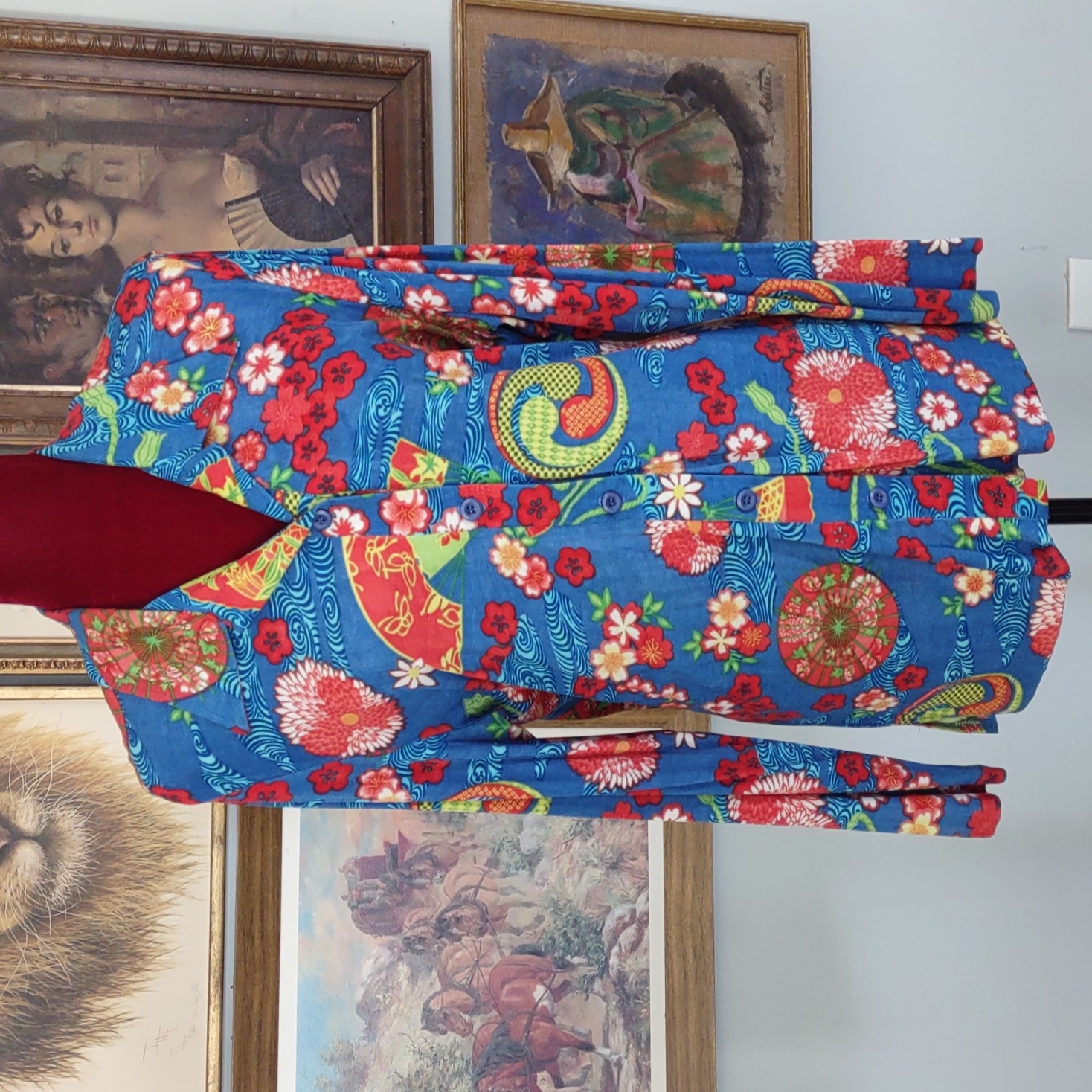Slinky Brand Asian Design Blouse